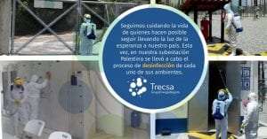 Trecsa refuerza protocolos de desinfección en subestaciones eléctricas